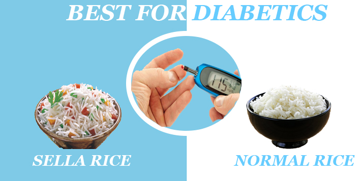 Is sella rice better than normal rice for diabetics?